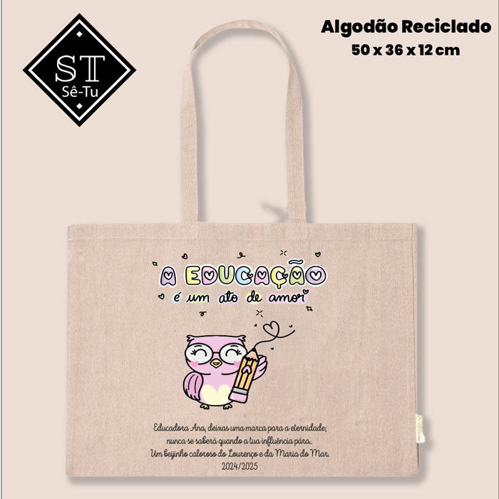 Totte Bag Educadora Coruja